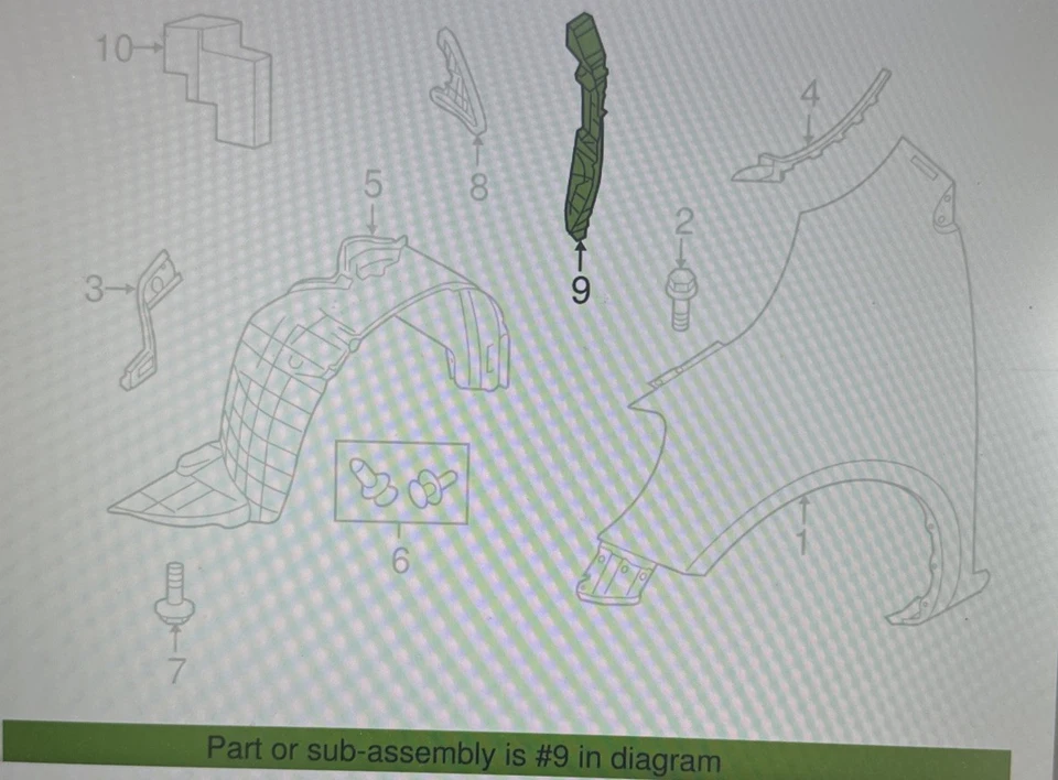 Protector guardabarros izquierdo Nissan Versa 2012-2019 Foto 1 de 1