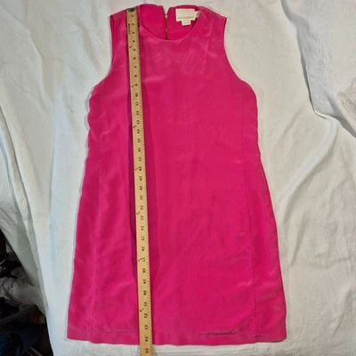 VESTIDO SIN MANGAS CYNTHIA ROWLEY SEDA ROSA INTENSO TALLA 8 vestido de verano Foto 1 de 4