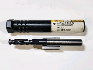 6.9mm / .271" Dia. x 1" DOC Solid Carbide Screw Machine Drill 8mm Shank 5514-6.9 - Picture 1 of 4