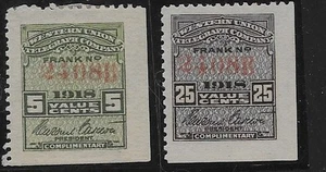US Scott 16T53 & 42, 1918, Telegraph, Western Union, Mint, OG, VLH, F/VF - Picture 1 of 1