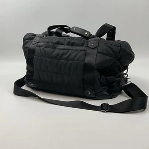 Cynthia Rowley Black Quilted Duffle Bag Gym Travel Carryall Street Style - Picture 1 of 8