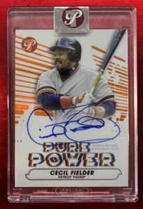 2022 Topps Pristine Cecil Fielder EBAY 1/1 Pure Power Orange Auto # 01/25 Tigers - Picture 1 of 2