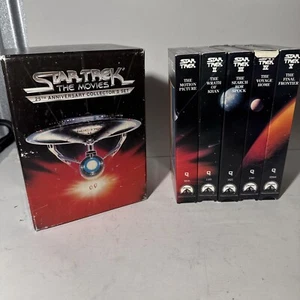 VGT Star Trek 1-5 The Movies 25th Anniversary Collector's Set 5 VHS Paramount - Picture 1 of 8