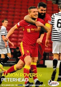 Albion Rovers v Peterhead 18/19 programme - Picture 1 of 1