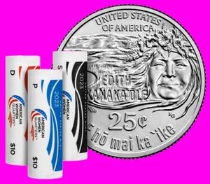IN HAND 2023 P D S KANAKA'OLE WOMEN QUARTERS (3 coins) from US MINT ROLLS - Picture 1 of 3