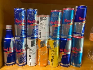 RED BULL JAPAN empty can x12 TOP-SEALED F1 F-1 Summer WHITE Green PURPLE RYOYU!! - Picture 1 of 6