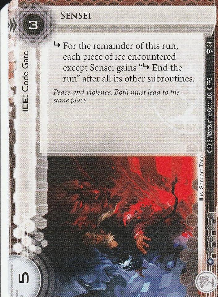 ANDROID NETRUNNER CARD - SENSEI - Image 1 of 1