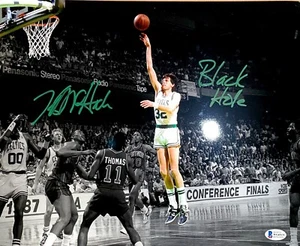 KEVIN MCHALE SIGNED 11X14 PHOTO BOSTON CELTICS BECKETT COA BLACK HOLE - Picture 1 of 3