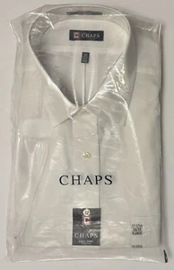 Chaps Oxford Shirt Men’s 17-17 1/2 Wrinkle Free White Classic Fit NWT Unopened - Picture 1 of 5