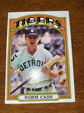 1972 TOPPS #150 NORM CASH Detroit Tigers Baseball Card A3