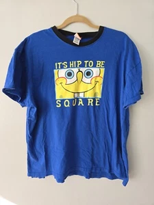 Vintage Sponge Bob Squarepants Nickelodeon Shirt L 2009 “It’s Hip To Be Square” - Picture 1 of 8