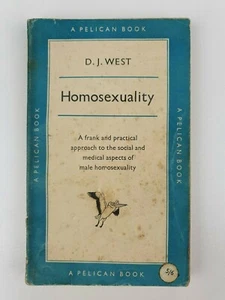 Homosexualidad, D. J. West, libro de bolsillo, libro de pelícanos, vintage, estudios gay, 1960 - Imagen 1 de 4
