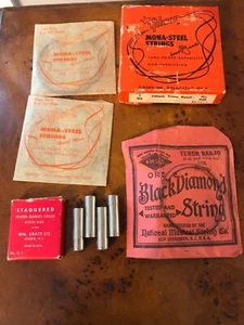 Vintage Gibson Mona & National Musical String Co Banjo Strings Kratt Pitch Pipe - Picture 1 of 7