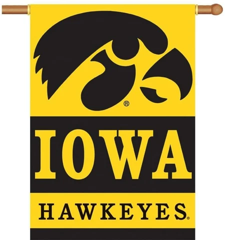 UI Iowa Hawkeyes 2-Sided 28" X 40" Banner  Buy Local Ship Now The Best Man Cave Cover