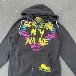 LMFAO Scream My Name Hoodie Emo Scene 2000s 2010s Scemo Scenemo Shuffling Y2K - Picture 1 of 3