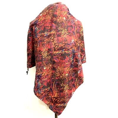 VIVIENNE WESTWOOD GEOMETRIC RED SQUARE Silk scarf  28/26 in MADE IN ITALY #A108 - Image 1 of 3