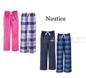 NEW! YOUTH BOYS & GIRLS NAUTICA 2 PACK FLEECE SLEEP PANTS! SO SOFT! VARIETY! - Picture 1 of 5