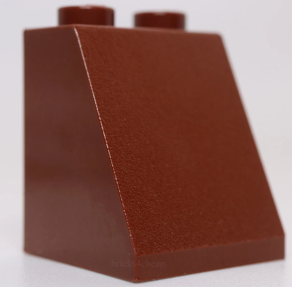 Lego 6x Reddish Brown Slope 65 2 x 2 x 2 with Bottom Tube - Image 1 of 1