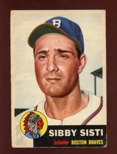 1953 Topps #124 Sibby Sisti - VG - Picture 1 of 2