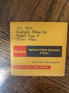 NOS Wratten Kodak No 85C Filter 2x2 inch (50mm) Gelatin RARE - Picture 1 of 2