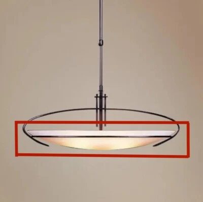 Araña colgante ovalada Hubbardton Forge Mackintosh SOLO PANTALLA DE VIDRIO DE REEMPLAZO Foto 1 de 4