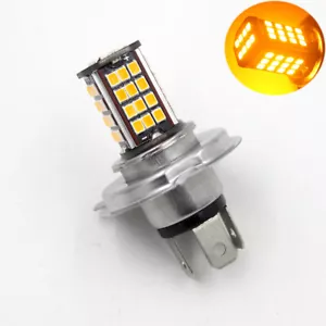 Amber 56SMD H4 LED Lamp Auto Motorcycle Headlight Bulb DC 6V 8W 800LM - Picture 1 of 7