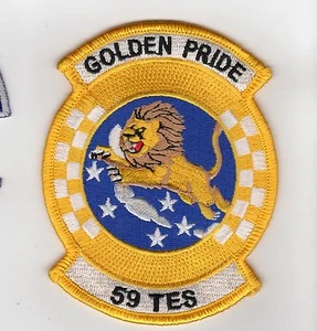 59th TEST & EVAL SQUADRON, GOLDEN ORGULLOS BC Patch Cat. No. C6210 - Imagen 1 de 1