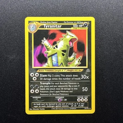 TYRANITAR - Neo Discovery - 31/75 - Rare - Pokémon Card - Unlimited - Non-Holo - Image 1 of 4
