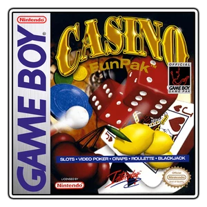 Casino FunPak Game Boy Caja Arte Pegatina Impermeable Vinilo Calcomanía Troquelada - Imagen 1 de 1