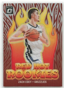 2024-25 Panini Donruss Optic Holo Red Hot Rookies Zach Edey #4 Memphis Grizzlies - Picture 1 of 2