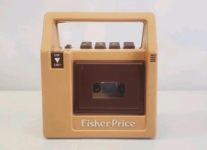 Vintage Fisher Price Cassette Tape Player Recorder 826 Toy 1980s Brown Works - Picture 1 of 7