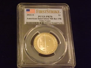 2021-S $1 American Innovation First Strike Reverse PR PCGS PR 70 - Picture 1 of 2