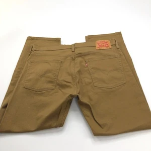 Levi's 513 Slim Straight 36x30 (Fits 38W 30L) Mid Rise Denim Dark Khaki Jeans - Picture 1 of 10