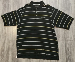 Polo Vintage Y2K Sean John Nera Riga Oro Uomo Taglia 2XL Hip Hop Baggy - Foto 1 di 7
