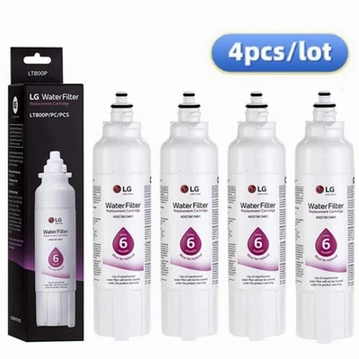 Cartucho de filtro de agua de repuesto LG LT800P para refrigerador 200 galones paquete de 4 Foto 1 de 2