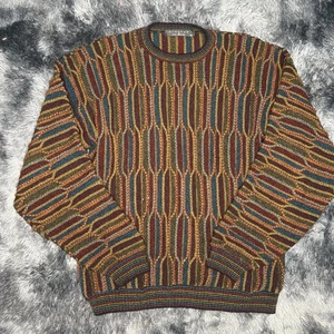 Vintage Protege Collection 3D Knit Sweater Size M Coogi Style - Picture 1 of 3