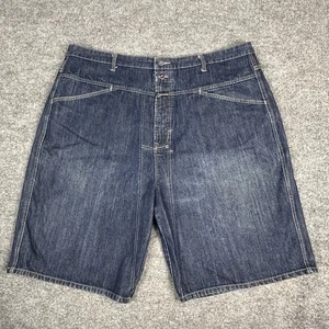 VTG Marithe Francois Girbaud Shorts Mens 44 Blue 90s Y2K Dark Wash Denim Baggy - Picture 1 of 14