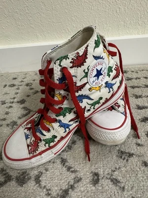 Converse All Star Hi Top Dinoverse Youth Kids Size 4.5 Chuck Taylor Dinosaurs - Image 1 of 4