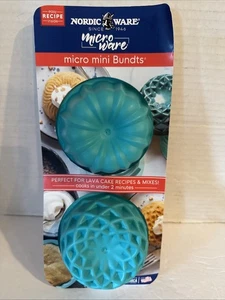Nordic Ware Micro Ware Micro Mini Bundts Microwave Pans Teal - Picture 1 of 4