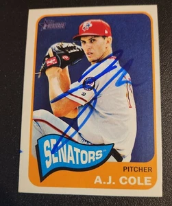 AJ Cole Autograph Signed 2014 Topps Heritage Washington Nationals - Picture 1 of 1