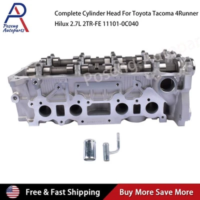 11101-0C040 Cylinder Head for Toyota Tacoma 4Runner 2.7L l4 DOHC 2TRFE 2005-2022 - Image 1 of 4