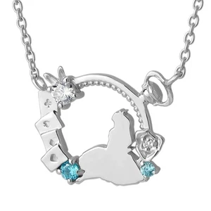 Disney Alice in Wonderland Silver Necklace Christmas Special Specification Limit - Picture 1 of 9