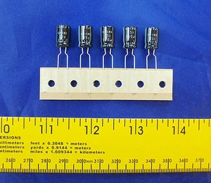Condensadores electrolíticos 330uf/microfaradio 25v/voltio radial 8x11 mm (cantidad 5) - Imagen 1 de 2