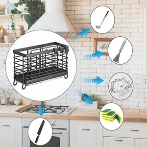 Utensil Holder Dish Drainer for Kitchen Counter3 Compartments Stainless Steel... - Picture 1 of 5
