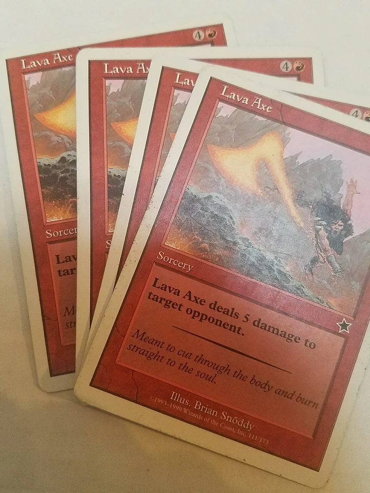 4 Lava Axe - Red Starter 1999 Mtg Magic Common 4x x4 - Image 1 of 1