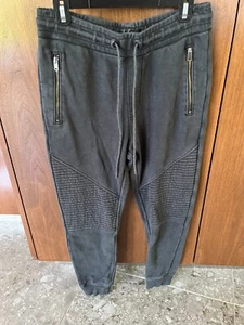 Pantalones deportivos Hudson para hombre negros Moto con bolsillos delanteros con cremallera talla pequeña - Imagen 1 de 7