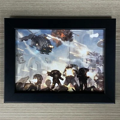 Art Encadré White Scars Space Marines Warhammer 40,000 40K Raven Guard - Photo 1/2