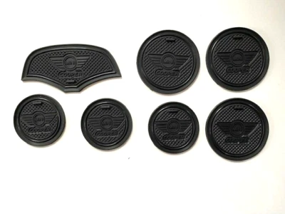 MINI COOPER (F56 \ F55) 2014 - 2022 (7 PEÇAS) CONJUNTO DE ALMOFADAS DE PORTÃO PAINEL INTERIOR - PRETO - Imagem 1 de 4