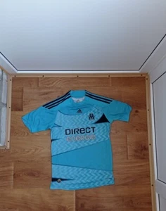 OLYMPIQUE MARSEILLE 2009-2010 AWAY FOOTBALL SHIRT JERSEY m block core - Picture 1 of 5
