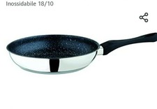 Padella 32 cm modello Fantasy Mepra, fondo acciaio/interno pietra, inox 18/10